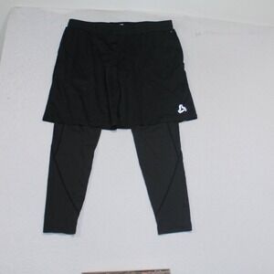 Silkworld Men Black Shorts Extra Large 2 in 1 Compression Workout Active XL